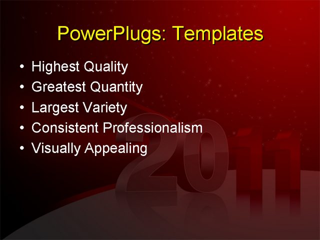 PPT Template - new year 2011, holidays, leisure - Text Slide
