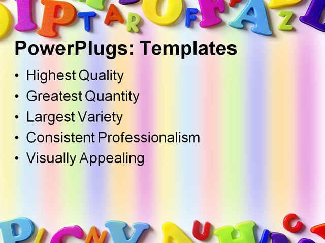 PPT Template - abc, alphabet, background - Text Slide