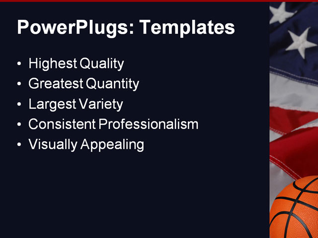 PPT Template - background, ball, basket - Text Slide