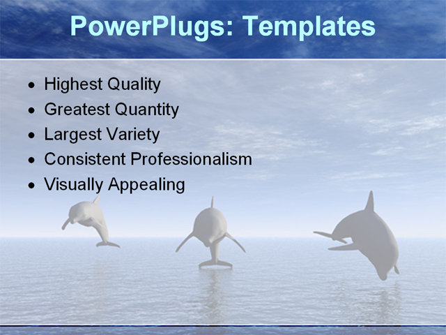 PPT Template - dolphin, pets, sea - Text Slide