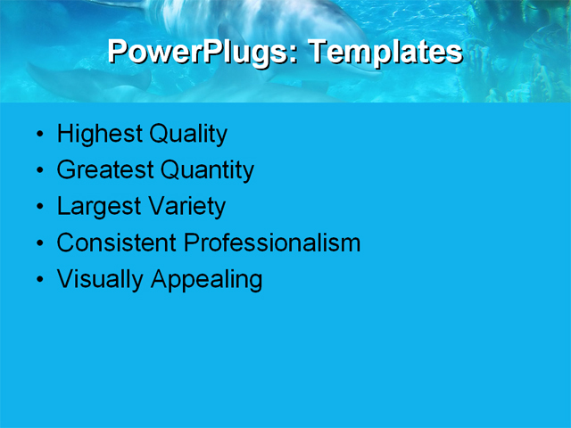 PPT Template - dolphins, animals, mammal - Text Slide