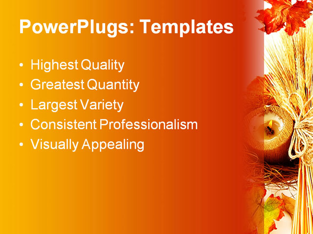 PPT Template - autumn leaves border, abstract, autumn - Text Slide