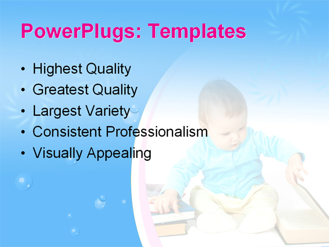 PPT Template - baby, background, book - Text Slide