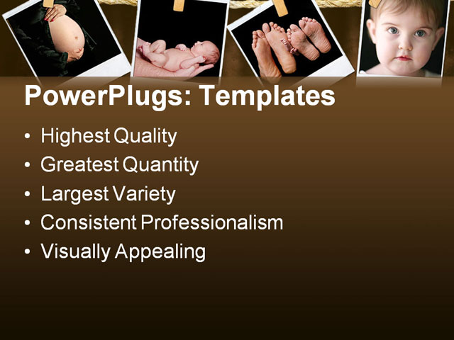 PPT Template - newborn infant, abstract, album - Text Slide