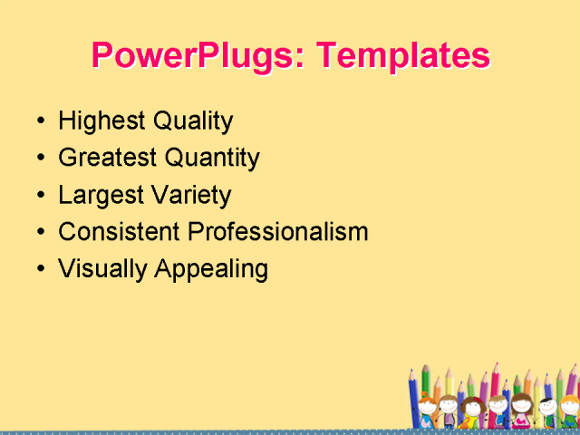 PPT Template - education, children, lifestyle - Text Slide