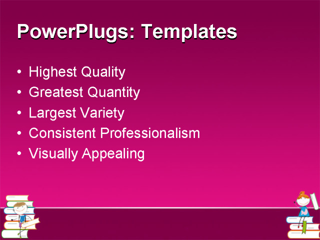 PPT Template - children, education, art - Text Slide