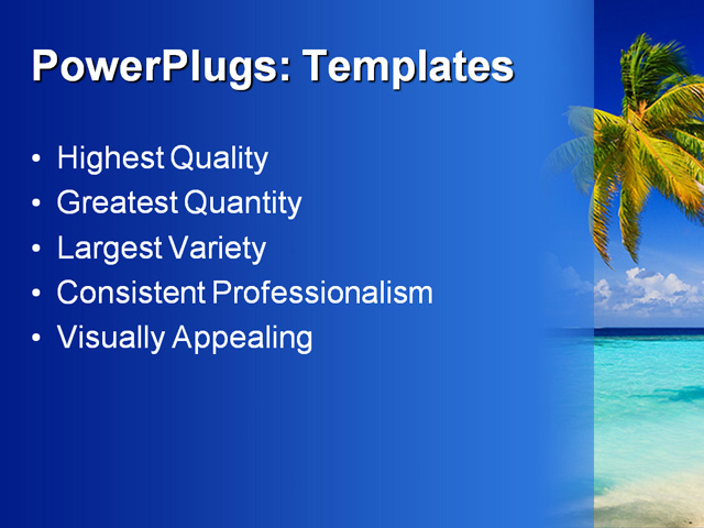 PPT Template - tropical, paradise, maldi - Text Slide