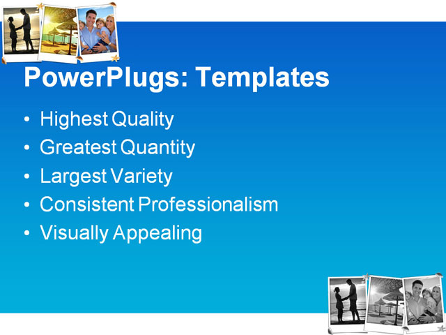 PPT Template - beach scene, beach, coast - Text Slide