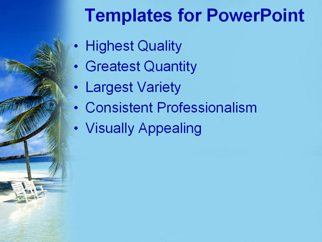 PPT Template - beach, vacation, leisure - Text Slide