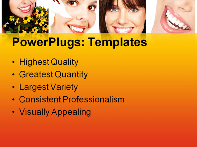 PPT Template - women, background, beautiful - Text Slide