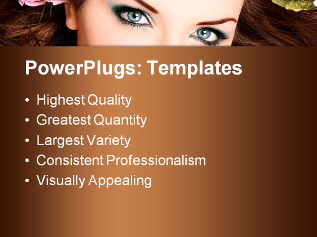 PPT Template - beautiful woman, adult, attractive - Text Slide