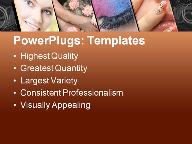 PPT Template - fashion makeup, female eye, attractive - Text Slide