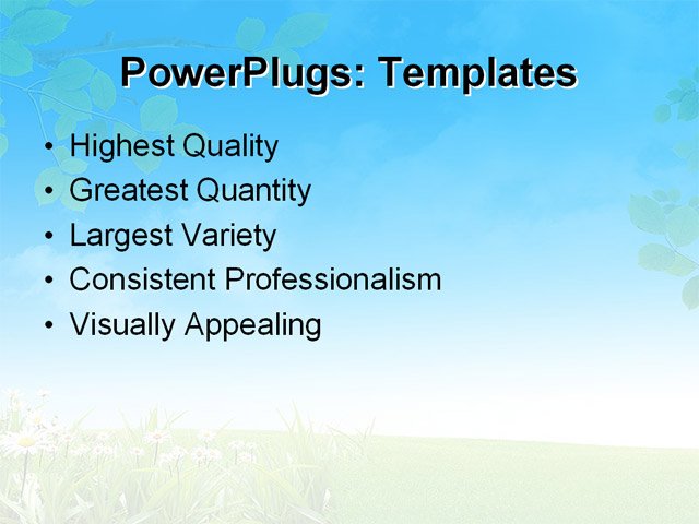 PPT Template - environment, garden, green - Text Slide