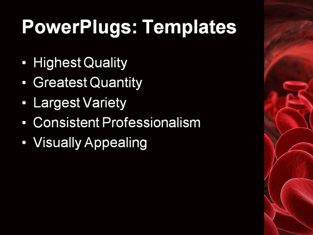 PPT Template - blood flowing, artery, biology - Text Slide