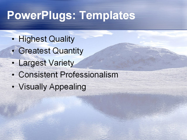 PPT Template - mountains, lake, scenery - Text Slide