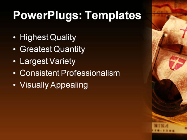 PPT Template - boat, boat, columbus - Text Slide