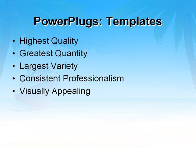 PPT Template - travel, beach, holiday - Text Slide