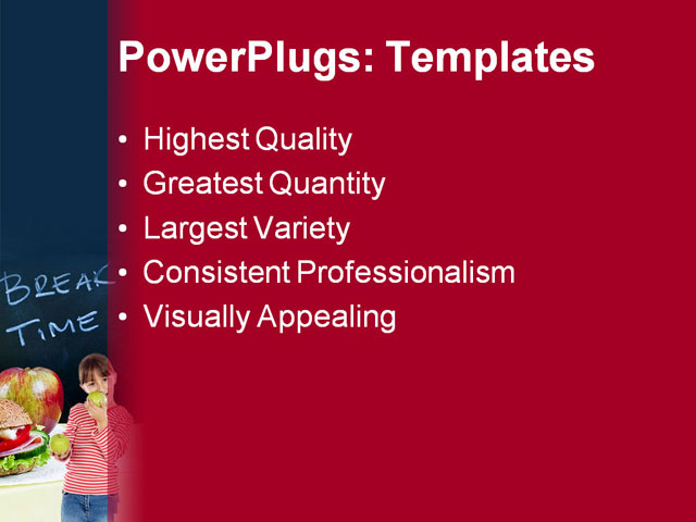 PPT Template - school breakfast, appetite, bread - Text Slide