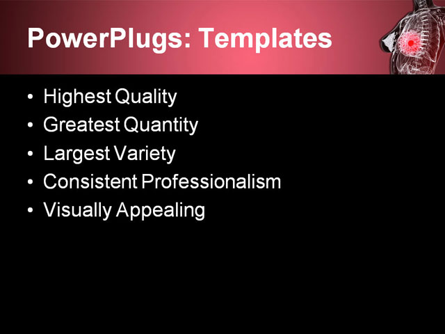 PPT Template - breast cancer, anatomy, biology - Text Slide