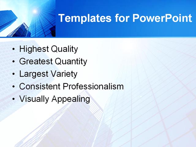 PPT Template - business, corporate, buildings - Text Slide