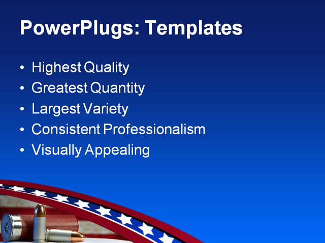 PPT Template - bullets, us flag, amendment - Text Slide