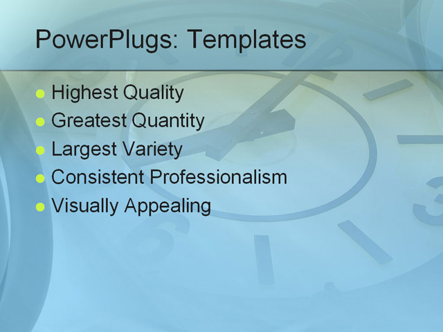 PPT Template - clock, time, time management - Text Slide