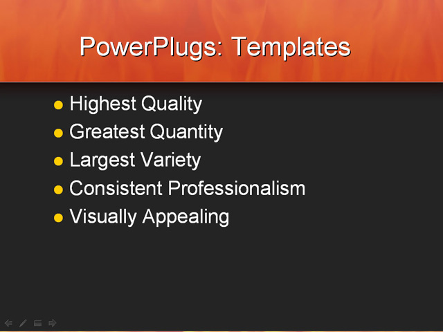 PPT Template - fire, red, firey - Text Slide