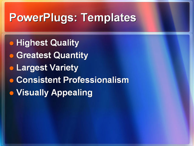 PPT Template - abstract, rainbow, blue - Text Slide