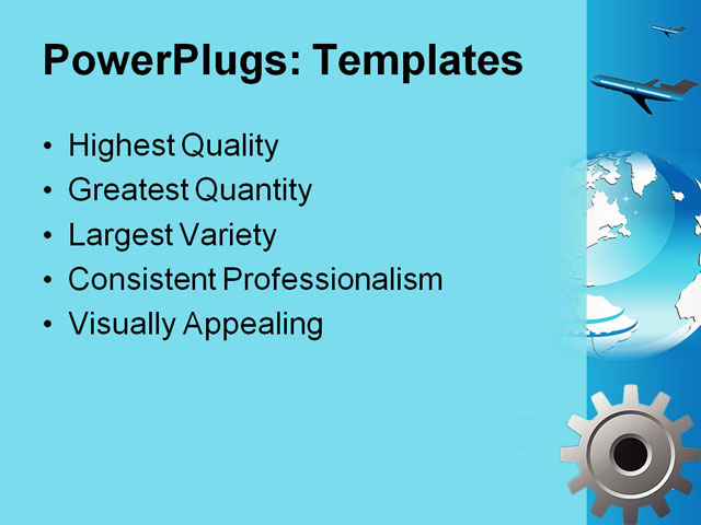 PPT Template - business concept, vector, aeroplane - Text Slide