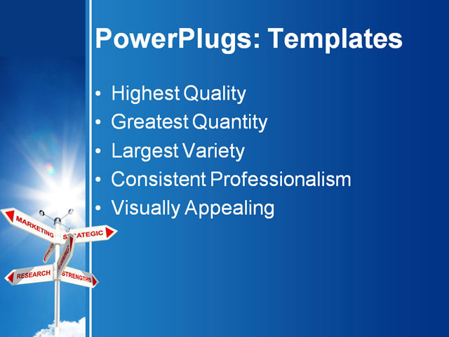 PPT Template - different, direction, growth - Text Slide