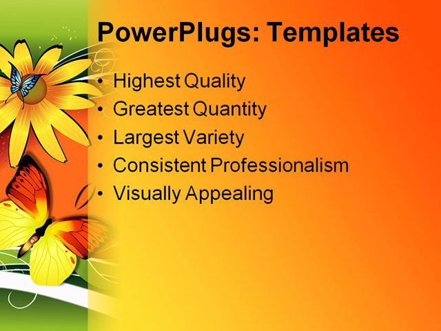 PPT Template - butterfly, abstract, alluring - Text Slide