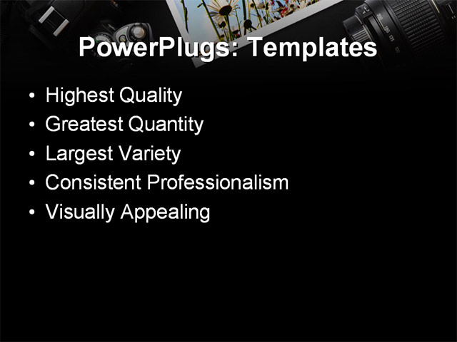 PPT Template - �business, photography, leisure - Text Slide