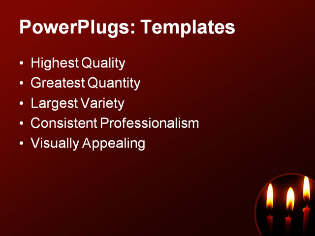 PPT Template - candle, background, bright - Text Slide