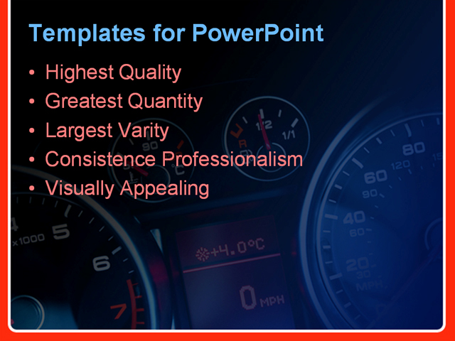 PPT Template - car, business, marketing - Text Slide