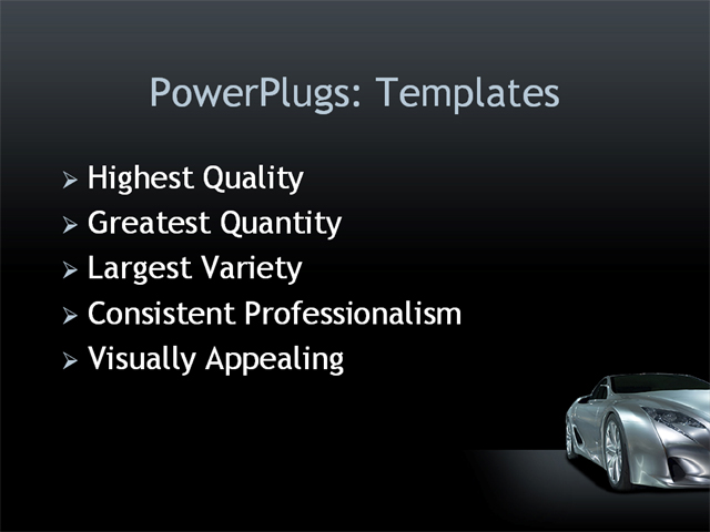 PPT Template - car, cars, speed - Text Slide