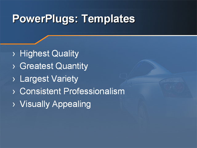 PPT Template - car, speed, transportaion - Text Slide