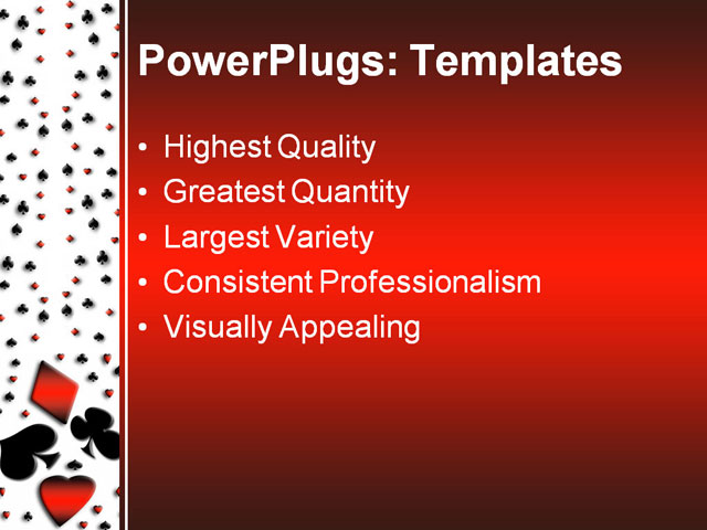 PPT Template - abstract card game, abstract, ante - Text Slide