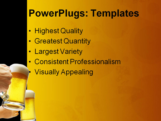 PPT Template - cheers, background, beer - Text Slide