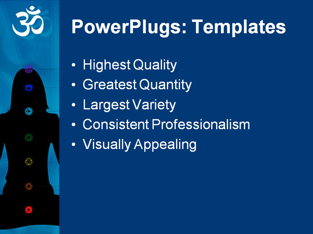 PPT Template - chakras, action, asia - Text Slide