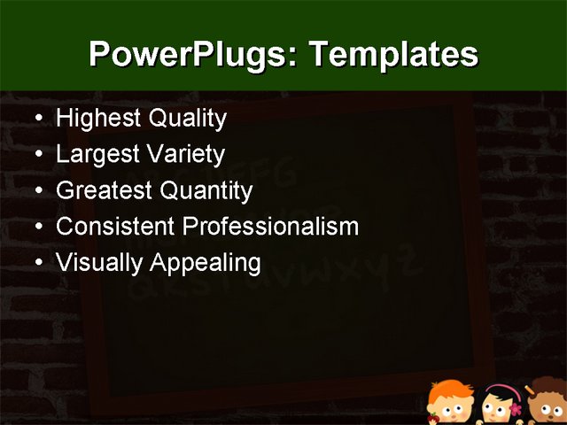 PPT Template - education, children, art - Text Slide