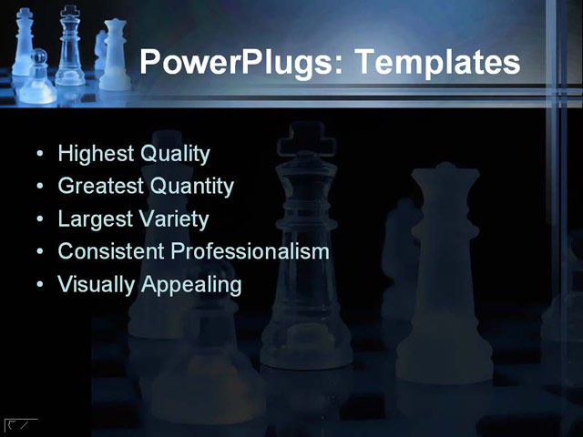 PPT Template - chess, metaphor, game - Text Slide