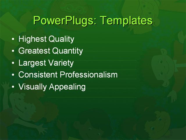 PPT Template - children, family, art - Text Slide