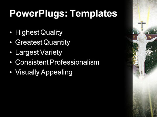 PPT Template - photo, christ crucifixion, autumn - Text Slide