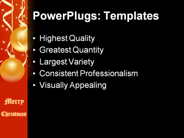 PPT Template - set christmas backgrounds, abstract, backdrop - Text Slide