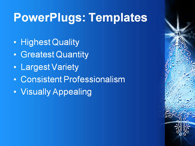 PPT Template - christmas tree, swirl wavy, background - Text Slide