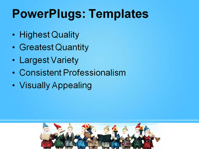 PPT Template - music elves at christmas, band, beard - Text Slide