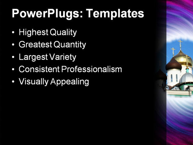 PPT Template - space vortex, orthodox, church - Text Slide