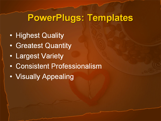 PPT Template - food, arabica, aroma - Text Slide