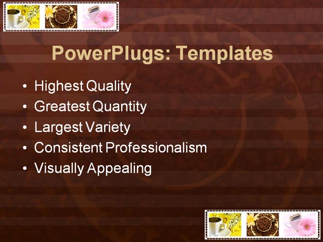 PPT Template - breakfast, cafe, ceramic - Text Slide