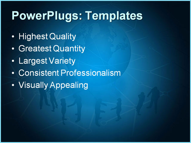 PPT Template - blue, business, data - Text Slide